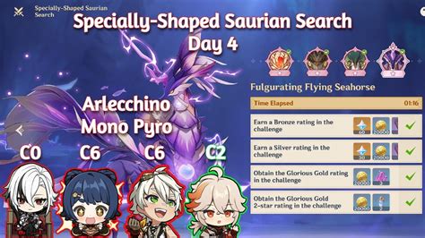 Specially Shaped Saurian Search Day 4 Arlecchino Mono Pyro Fearless