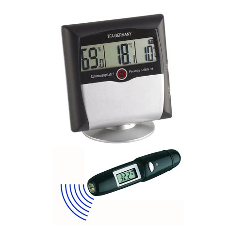 Digital Thermo Hygrometer And Infrared Thermometer Klima Control Set