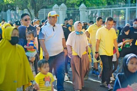 Chaidir Syam Ikut Jalan Sehat Golkar Maros Mata Maros