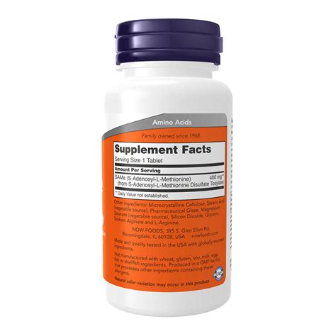 Buy SAMe 400mg by NOW foods I HealthPost NZ