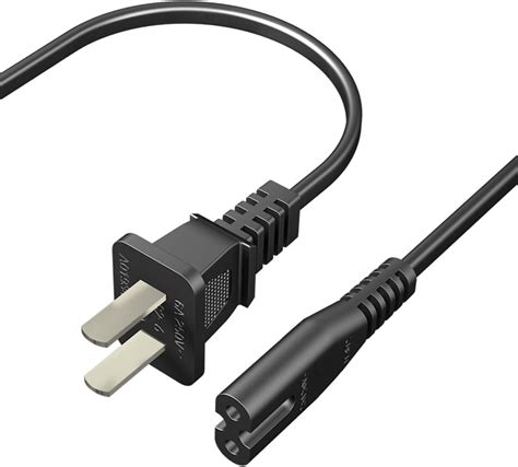 Cable de alimentación para TV de 10 pies con 2 Clavijas de CA y 2