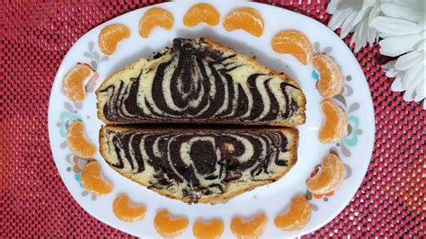 Marble Cake Recipezebra Cake Recipe Youtube