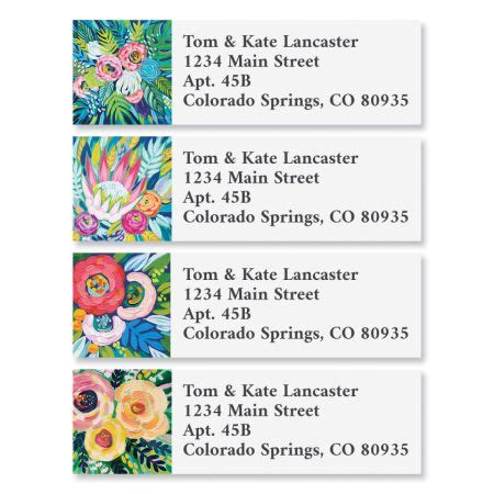 Colorful Arrangements Classic Address Labels (6 Designs) | Current Catalog