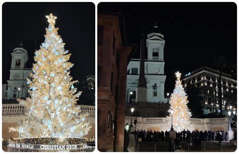 La scalinata di Trinità dei Monti si illumina è l albero di Natale