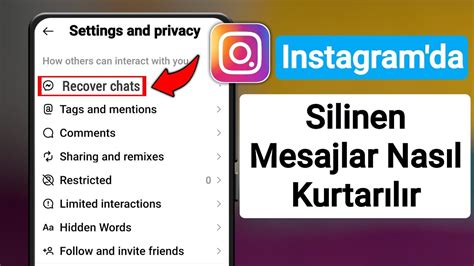 Instagram Silinen Mesajlar Geri Getirme Nstagramda S L Nen