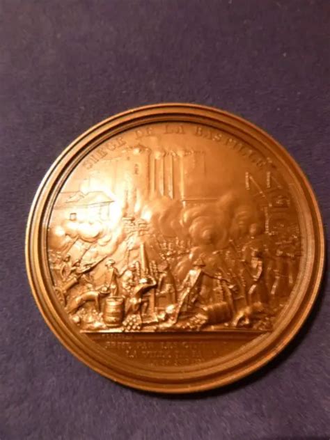 MÉDAILLE EN BRONZE Monnaie de Paris Prise de la Bastille EUR 24 95