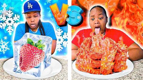Hot Vs Cold Food Challenge Youtube