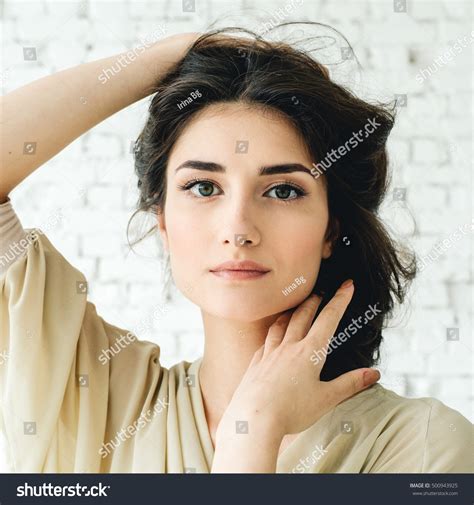 Beautiful Brunette Hazel Eyes Images Stock Photos D Objects Vectors Shutterstock