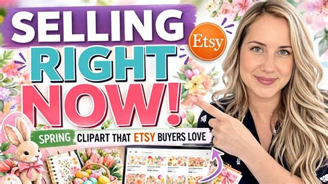 spring clipart sets  minutes sell  etsy youtube