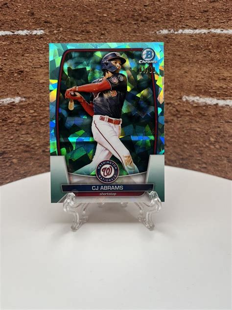 Bowman Chrome Sapphire Cj Abrams Aqua Washington Nationals