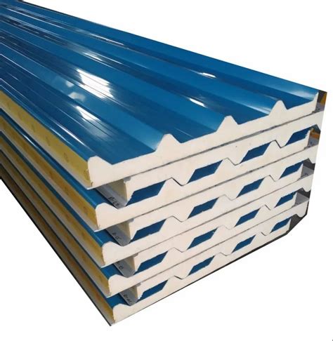 Jindal Color Coated Sandwich Puf Panel For Roof From Mm To Mm For