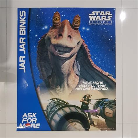 Star Wars Episode I The Phantom Menace Pepsi Cola Jar Jar Binks Poster