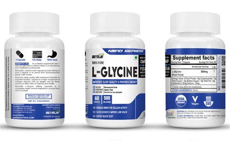 Buy L Glycine 500mg Capsules In India 500mg Per Serving Glycine