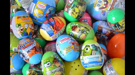 Surprise Eggs Ben 10 Thomas And Friends Marvel Spiderman Shrek Super