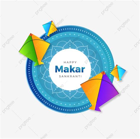 Kites Clipart Vector Creative Happy Makar Sankranti With Kites And