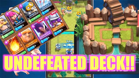 Clash Royale Undefeated Giant Witch Deck Goblin Stadium Youtube