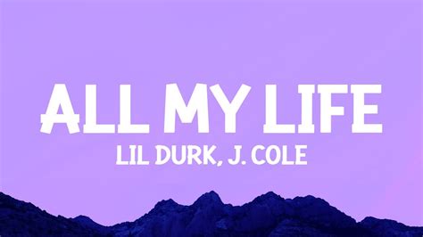 Lil Durk All My Life Ft J Cole Lyrics Youtube