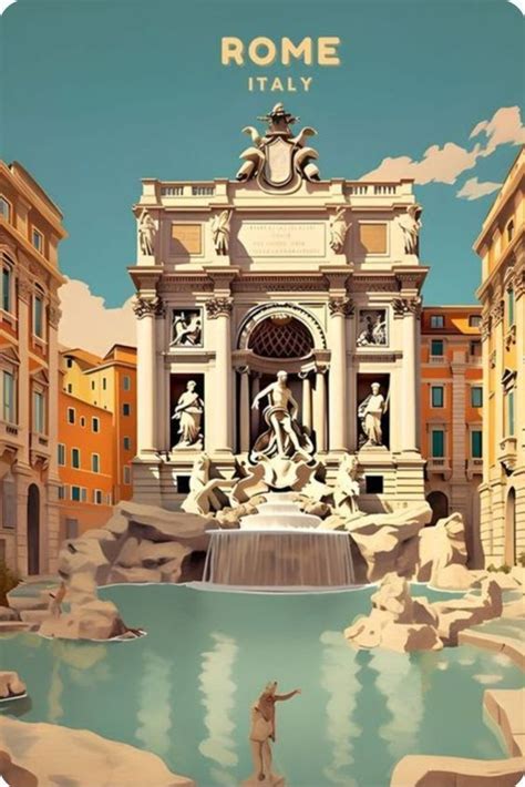 Rome Italy Best Place For Visit In 2024 Travel Poster Design Retro