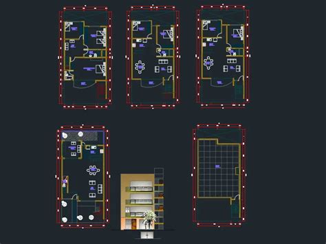 Vivienda Unifamiliar En AutoCAD Librería CAD