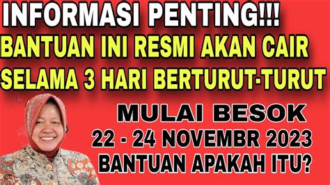 KABAR BAHAGIA MULAI BESOK TGL 22 23 NOVEMBR 2023 AKAN ADA PENCAIRAN