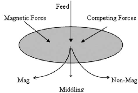 Schematic diagram of the process of magnetic separation | Download ...