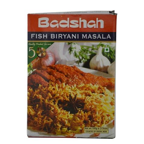 Buy Fish Biryani Masala Badshah 120 Gm Indiaco Quicklly