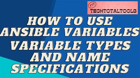 Ansible Playbook Variables How To Use Ansible Variables Variable