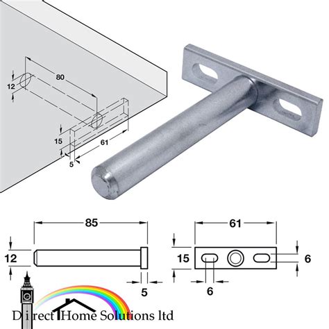 2 X HAFELE CONCEALED SHELF FLOATING SUPPORT BRACKETS WITH SCREW