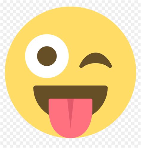 Winking Face With Tongue Emoji Clipart Stuck Out Tongue Winking Eye