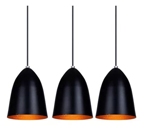 L Mpara Led De Techo Iluminar Ambiente Pendente Bala Color Negro