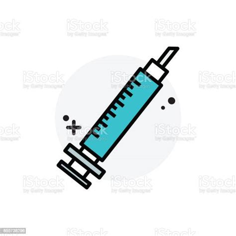 주사기 개념 절연 선 벡터 일러스트 레이 션 편집 아이콘 건강관리와 의술에 대한 스톡 벡터 아트 및 기타 이미지 건강관리와