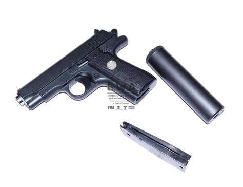 Страйкбольный пистолет G.2A с глушителем (Galaxy)