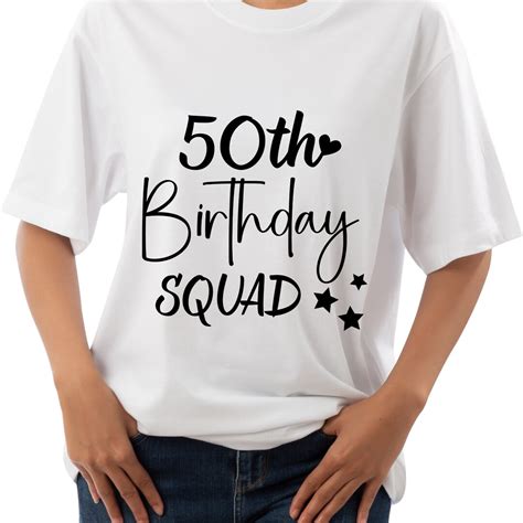 Fiftieth Birthday Svg 50th Birthday Squad Svg Birthday Group Etsy