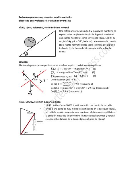 PDF Problemas propuestos y resueltos equilibrio estático PDF