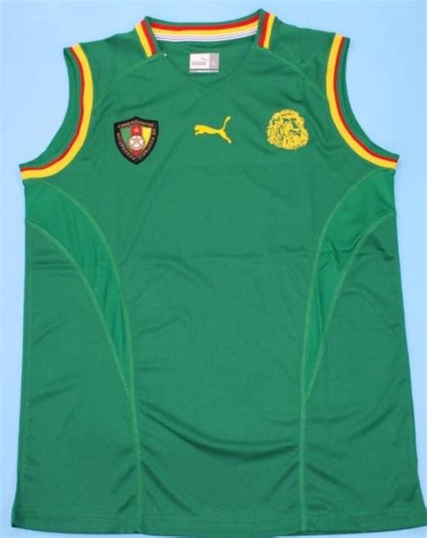 Sexy Cameroon retro soccer jersey world cup 2002