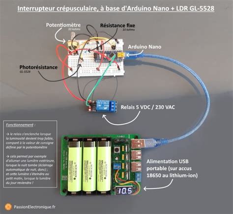 Photorésistance fonctionnement choix montages arduino