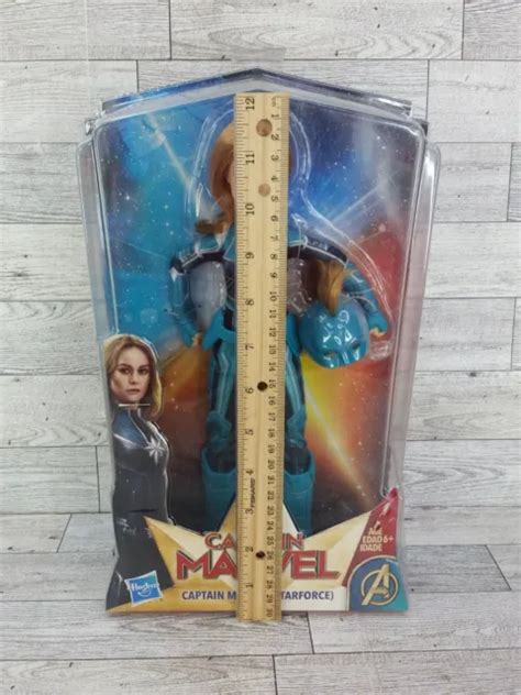 New Marvel Comics Captain Marvel Starforce Super Hero Doll With Helmet