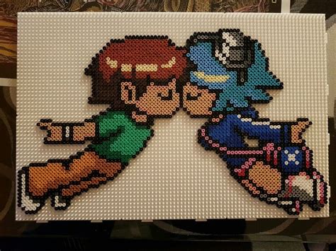 Scott Pilgrim Y Ramona Flowers Hama Midi Perler Bead Art Pixel Art