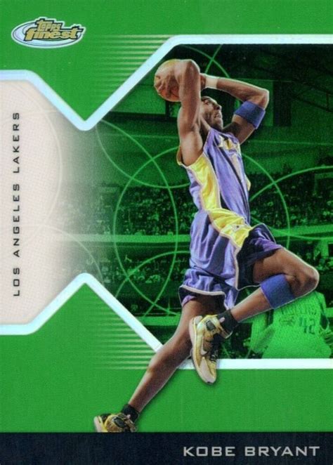 Kobe Bryant 2004 Topps Finest 8 Green Refractor 49 PSA 10 Price Guide