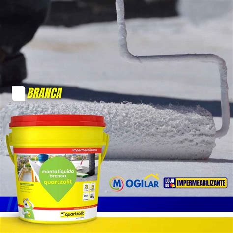 Manta Líquida Branca Quartzolit 4 5kg Impermeabilizante Quartzolit