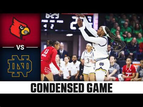 Louisville Vs Notre Dame Condensed Game 2023 24 ACC Women S