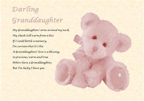 GRANDDAUGHTER poem (Laminated Gift) in Home, Furniture & DIY ...