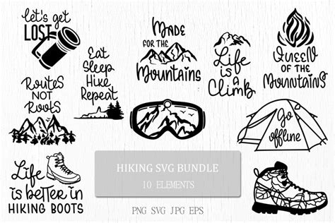 Hiking Boots Clipart Design Bundles