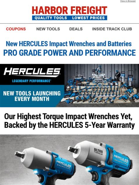 Harbor Freight Tools New Hercules Impact Wrenches Pro Grade Power And Performance Milled