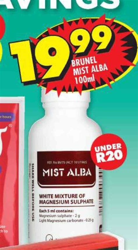 Brunel Mist Alba 100ml Offer At Shoprite