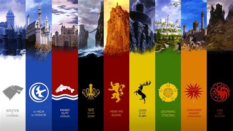 As Casas De Got - Jogo Dos Tronos Casa Palavras Limpas Casas De Game Of Thrones: