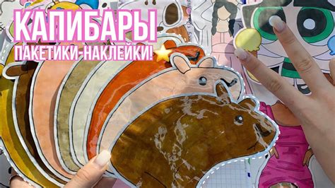 Капибары⭐️Бумажные Сюрпризы🌸Распаковка🌸Пакетики-Наклейки! 🌸Марин-ка Д ...