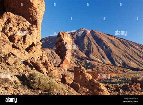 Los Roques De Garcia At Caldera De Las Canadas Pico De Teide At Sunset