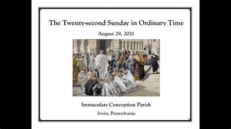 The Twenty Second Sunday In Ordinary Time YouTube