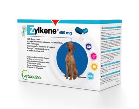 VETOQUINOL Zylkene 450 mg 10 Tabletten für Hunde mit einem Gewicht von